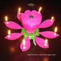 Music candles with lotus flower shape, electronic candle, promotional gift for birthday